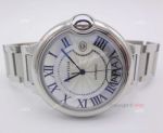 42mm Cartier Ballon Bleu Copy Watch - Silver Steel QUARTZ Movement
